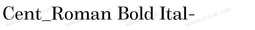 Cent_Roman Bold Ital字体转换